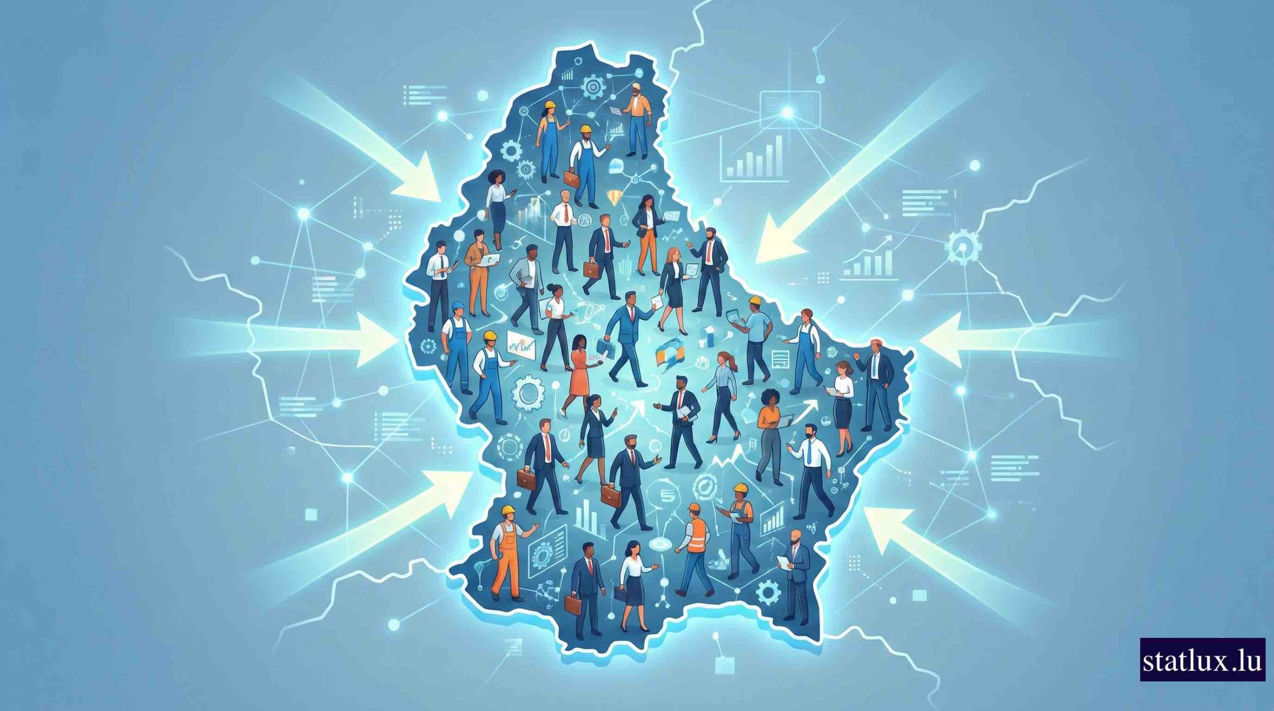 Combien de personnes sont actives sur le marché du travail luxembourgeois ?